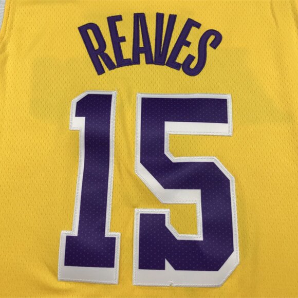 Adult Mens Austin Reaves Yellow Stitched Jersey - Picture 3 of 4